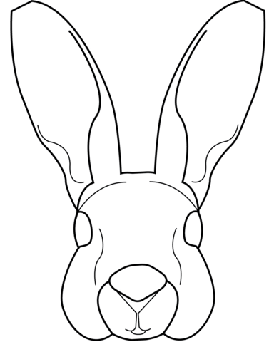 Hare Face Coloring Page